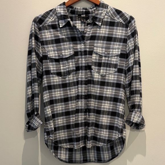 PAIGE Monochrome Plaid Shirt - Picture 1 of 4